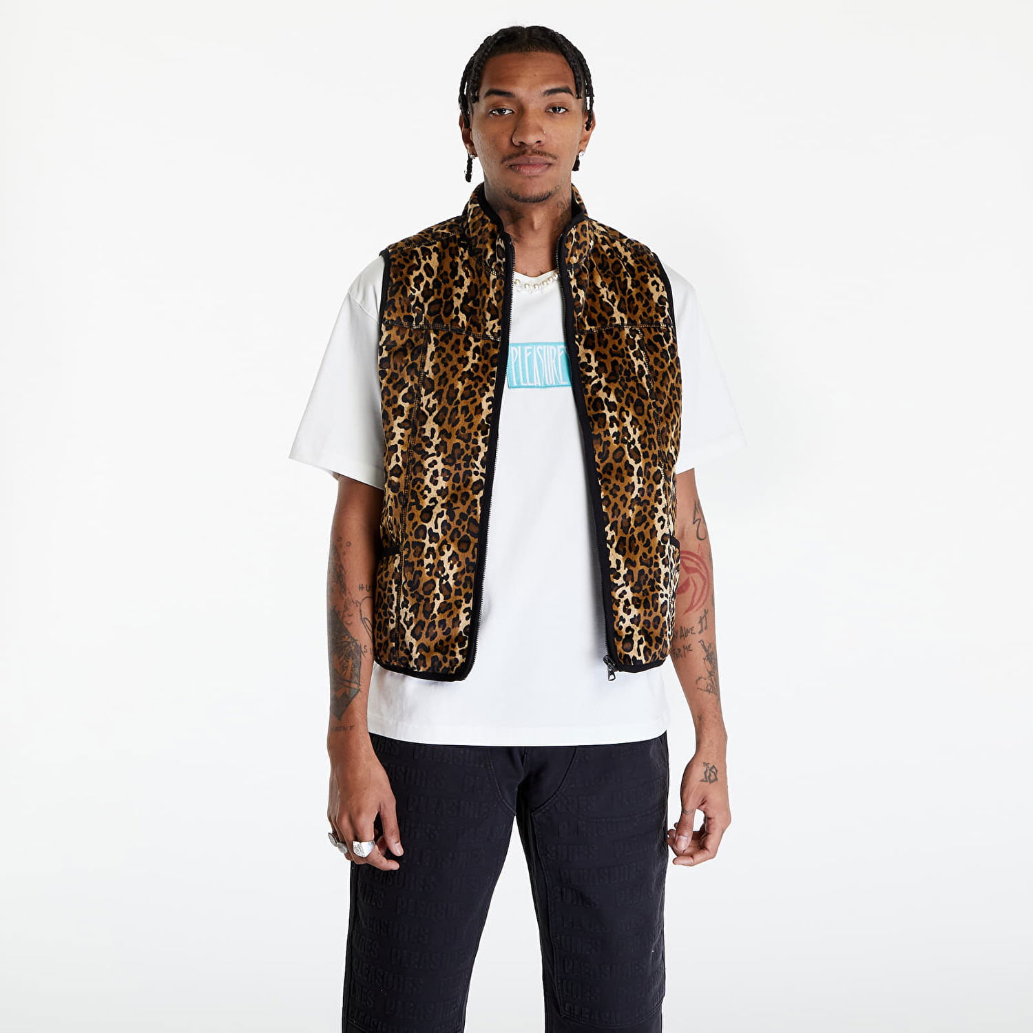 Жилетка Pleasures Felis Reversible Vest Черно | P24SP036 GOLD, 0
