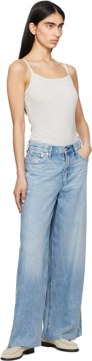 Дънки rag & bone rag & bone Wide Featherweight Sofie Jeans Синьо | WDD25S2993FWMR, 3
