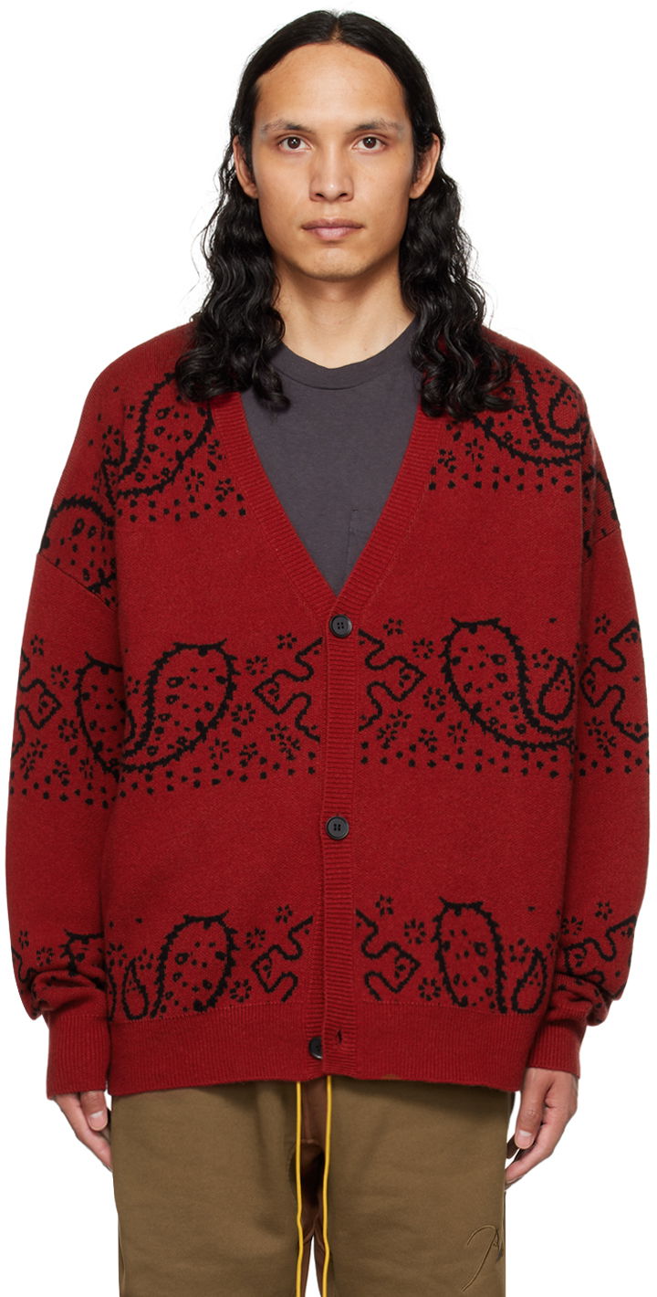 Пуловер Rhude Rhude Bandana Cardigan Червено | RHFW22GA10173109, 0