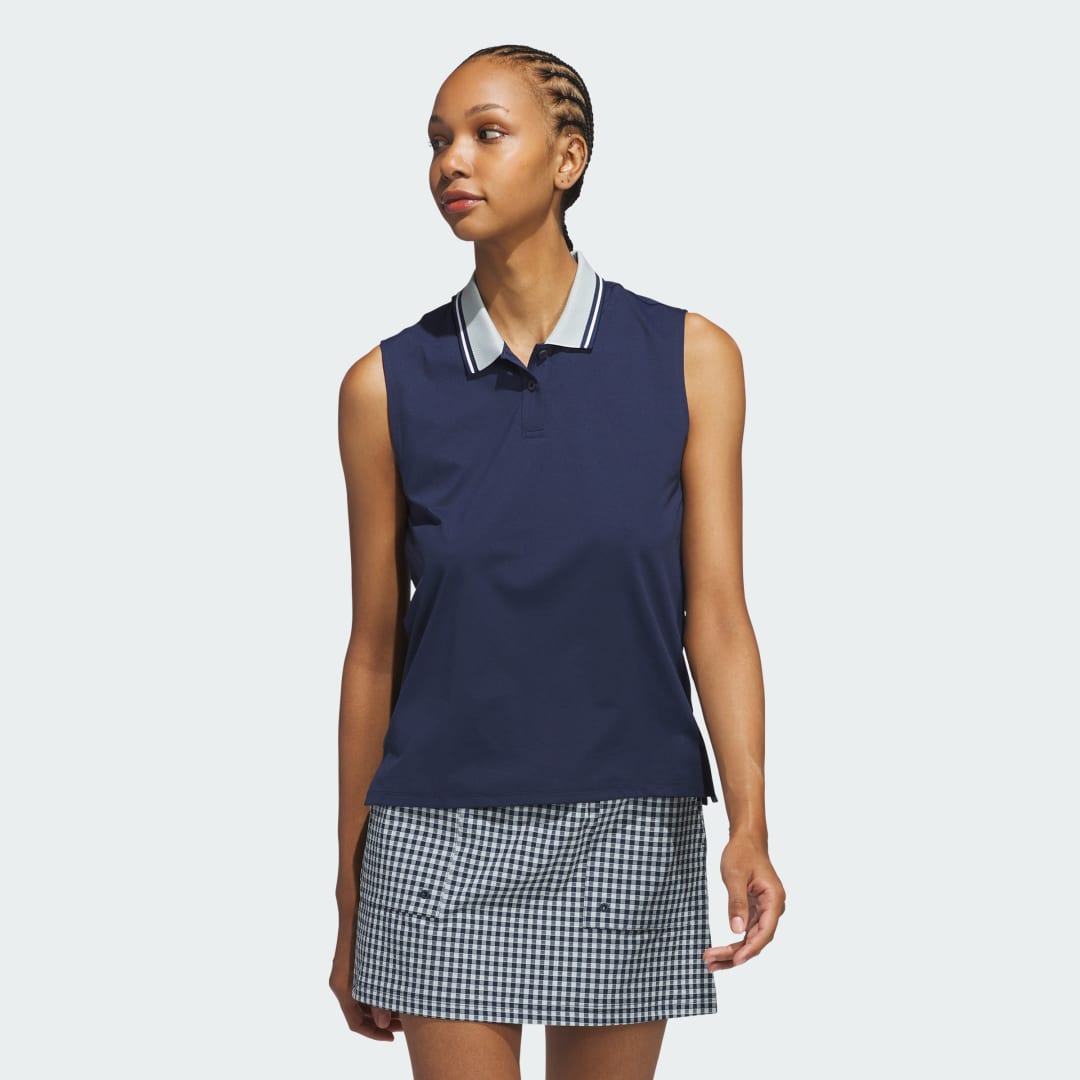 Потник adidas Performance Beyond Twistknit Sleeveless Polo Shirt Тъмно синьо | JC9251, 0