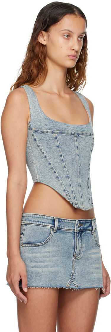Потник Miaou Miaou Campbell Denim Corset Top Синьо | 7020SDMVK, 1
