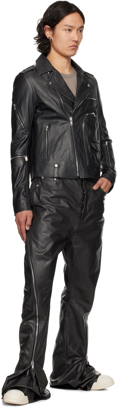 Яке Rick Owens Rick Owens Hollywood Bauhaus Stooges Leather Jacket Черно | RU01E5765 LTP, 3