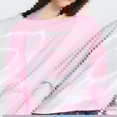 Суитчър Urban Classics Tie Dye Cropped Crewneck Розово | TB3451 pink, 2