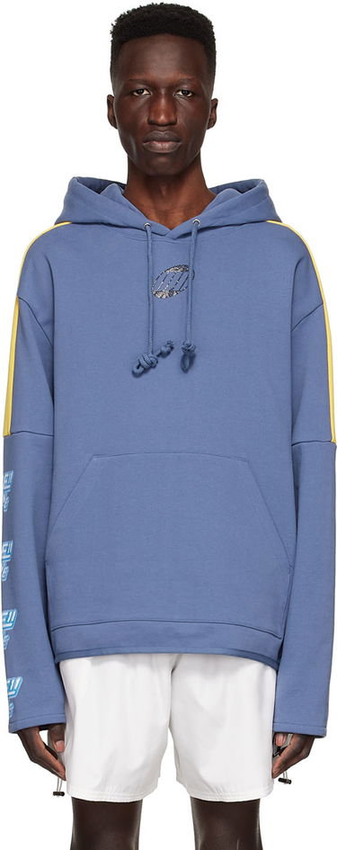 Суитчър We11done Designer Logo-Appliquéd Hoodie Синьо | WD-TH1-22-556-U-NV, 0