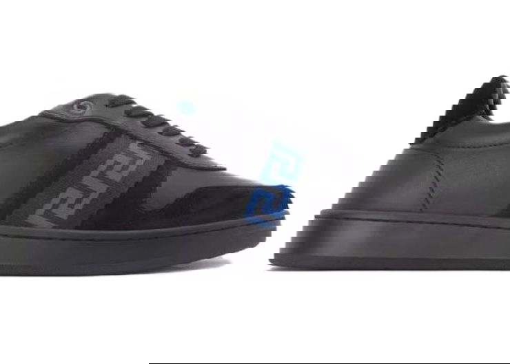 Кецове и обувки Versace Leather Low Top Sneaker Black Blue Черно | 1011938 1A08931 2BB60, 0