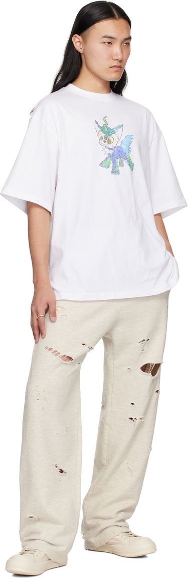Спортни панталони We11done We11done Destroyed Jersey Jogger Sweatpants Бежово | WD-TA0-25-726-U-MG, 3