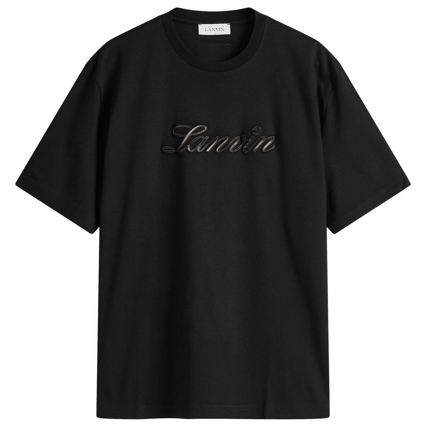 Тениска LANVIN Denim Script Logo T-Shirt Черно | RM-TS0115-J171-P25-10, 0