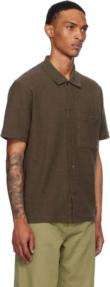 Риза NORSE PROJECTS Norse Projects Gustav Crochet Jersey Shirt Бежово | N01-0683, 4