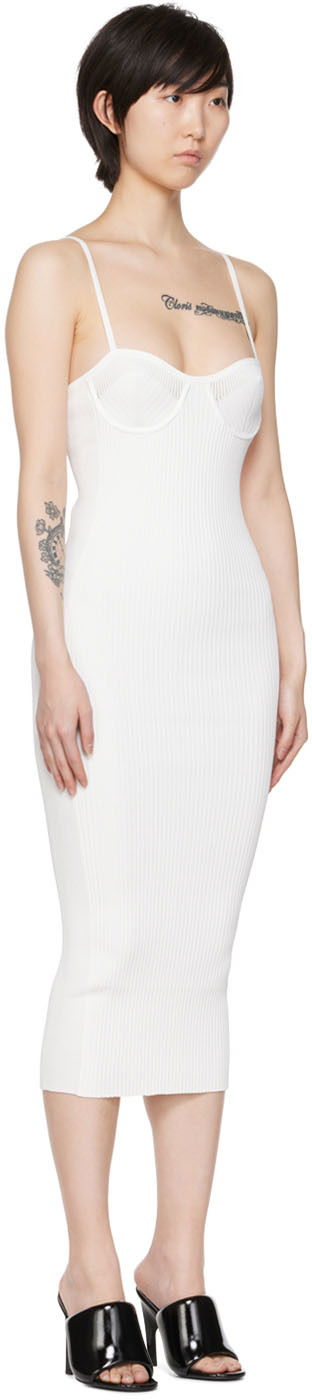 Pокля Helmut Lang Helmut Lang Bra Midi Dress Бяло | M04HW702, 1