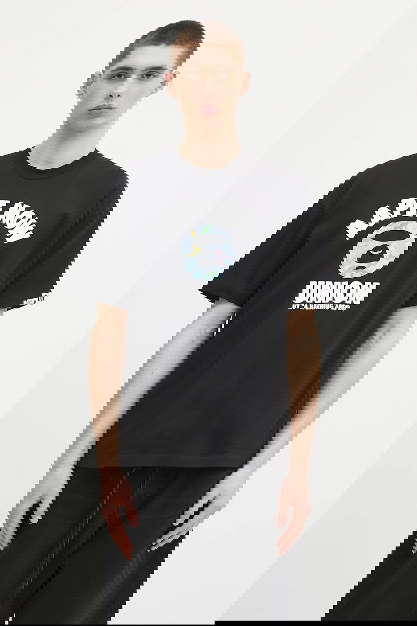 Тениска AAPE by A Bathing Ape Basic Graphic T-shirt Черно | AAPTEM1643XXO, 0