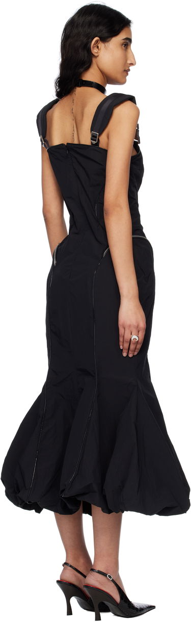 Pокля Marine Serre Marine Serre Recycled Nylon Midi Dress Черно | WDR325A CWOV0041, 2
