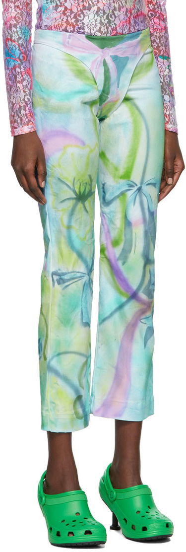 Панталони Collina Strada Collina Strada Printed Cotton Cropped Trousers Многоцветен | XX6397 RECYCLED COTTON, 1