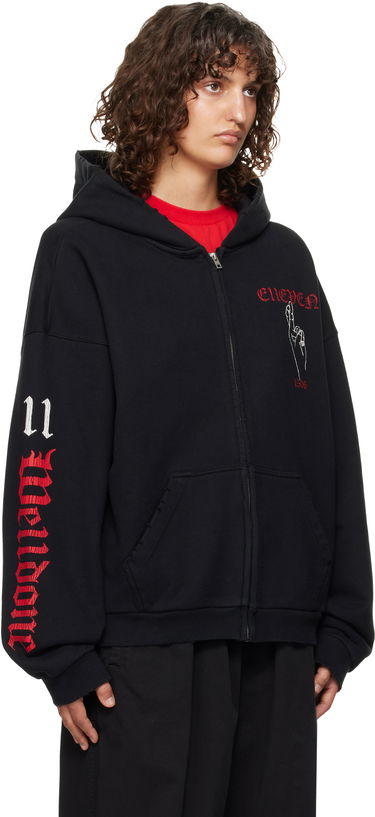Суитчър We11done We11done Elleven Zip Hoodie Черно | WD-TJ3-24-875-U-BK, 1