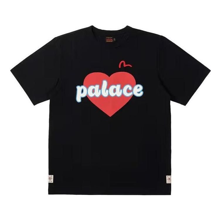 Тениска Palace Evisu Heart Graphic T-Shirt Черно | P24EVES005