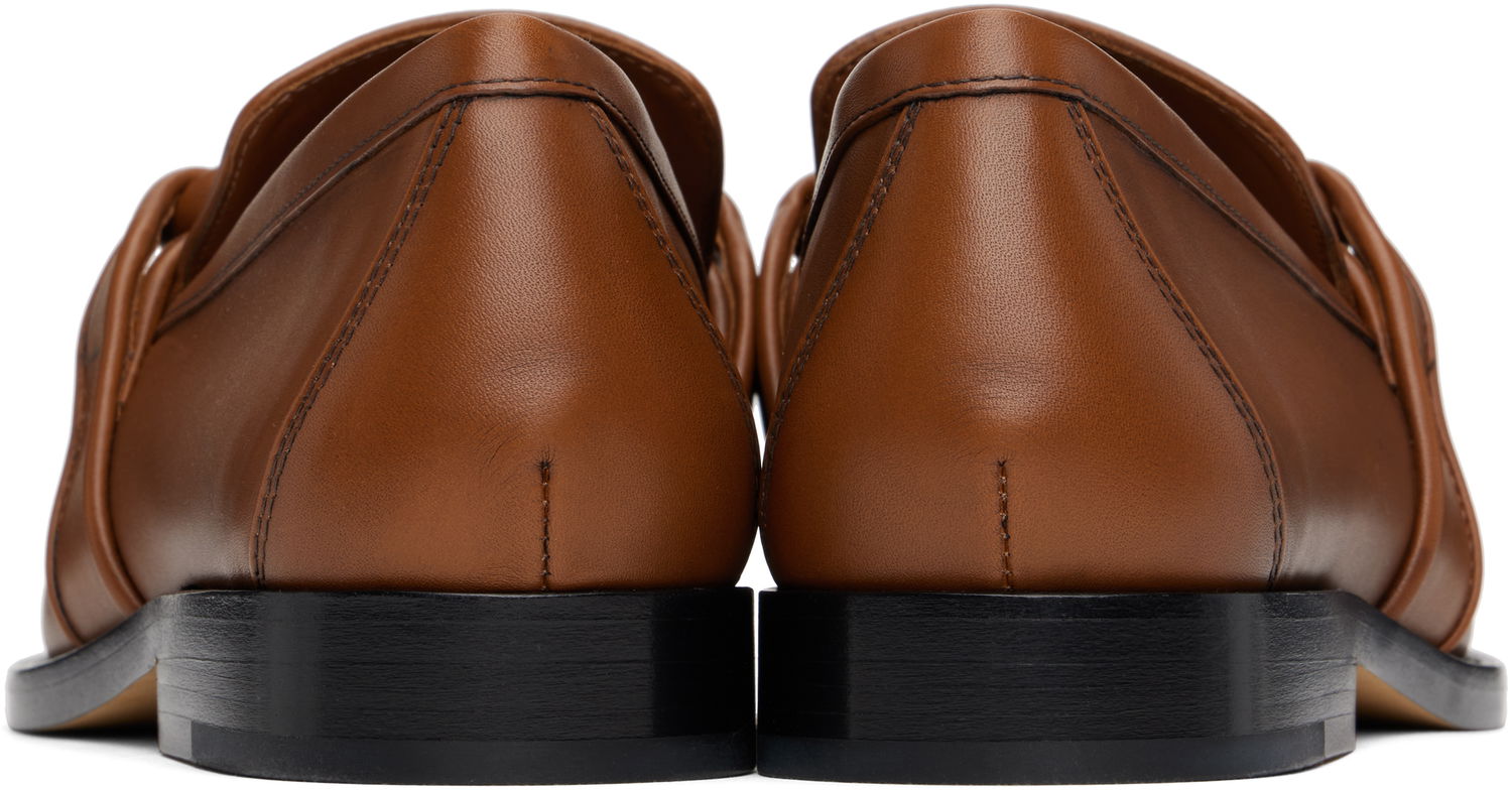 Кецове и обувки Bottega Veneta Bottega Veneta Astaire Knotted Leather Loafers Кафяво | 796696 V4AF0, 1