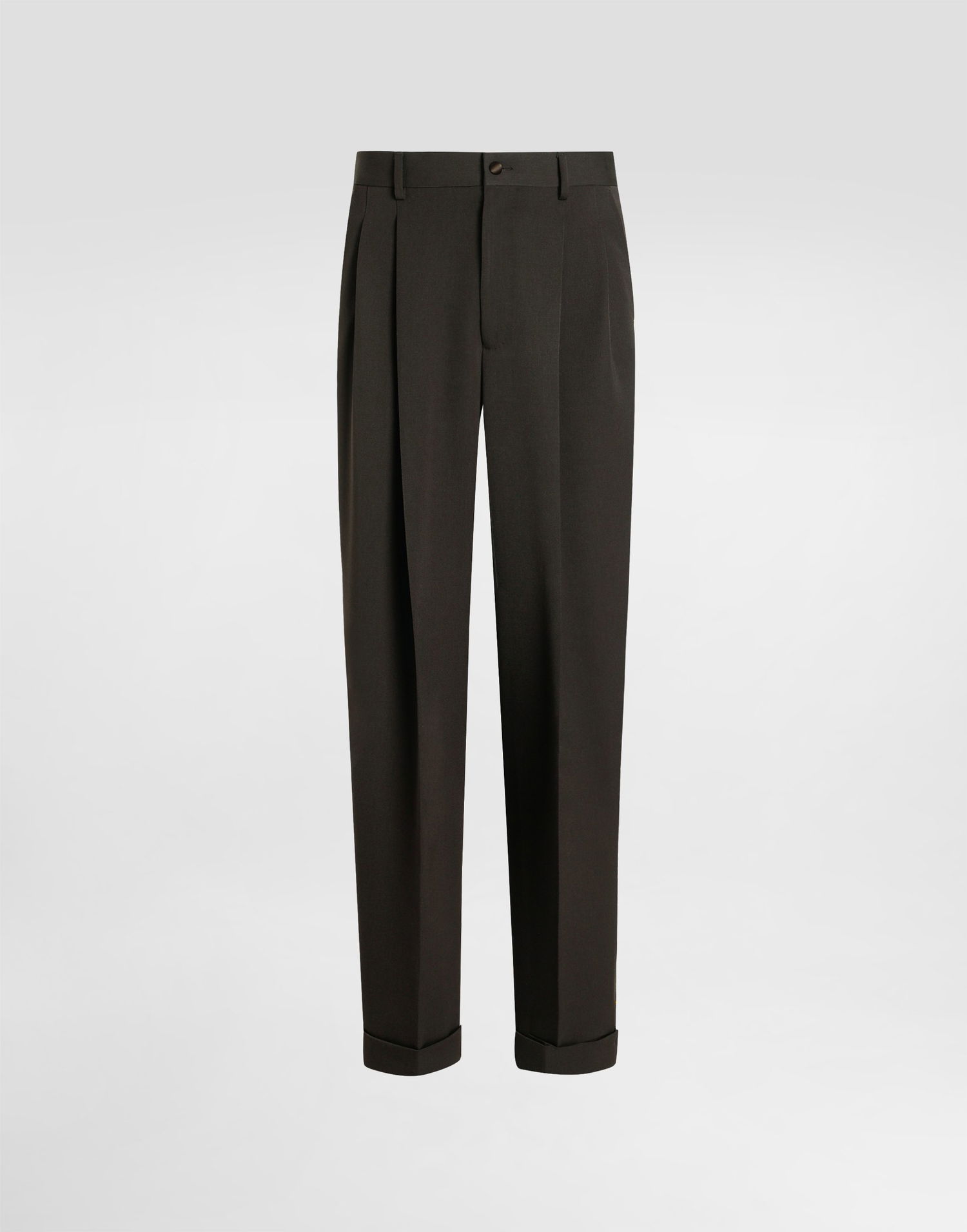 Панталони Dolce & Gabbana Dolce & Gabbana Wool Gabardine Pleated Trousers 52 Черно | GP16NTFU21EM0674, 0