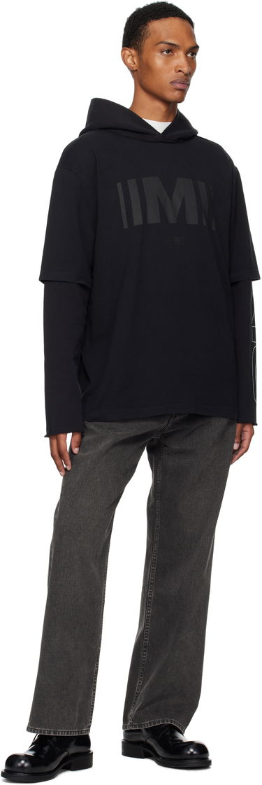 Суитчър Maison Margiela MM6 Maison Margiela Printed Layered Hoodie Черно | SH0GU0032 M20050, 4