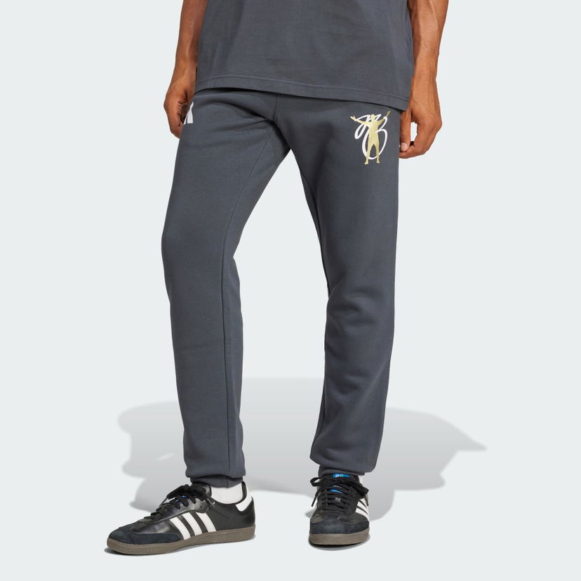 Спортни панталони adidas Performance Fleece Graphic Jogger Pants Сиво | JM9367