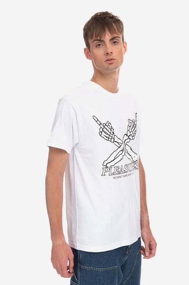 Тениска Pleasures T-Shirt Dont Care With Print Бяло | P23SP051, 0