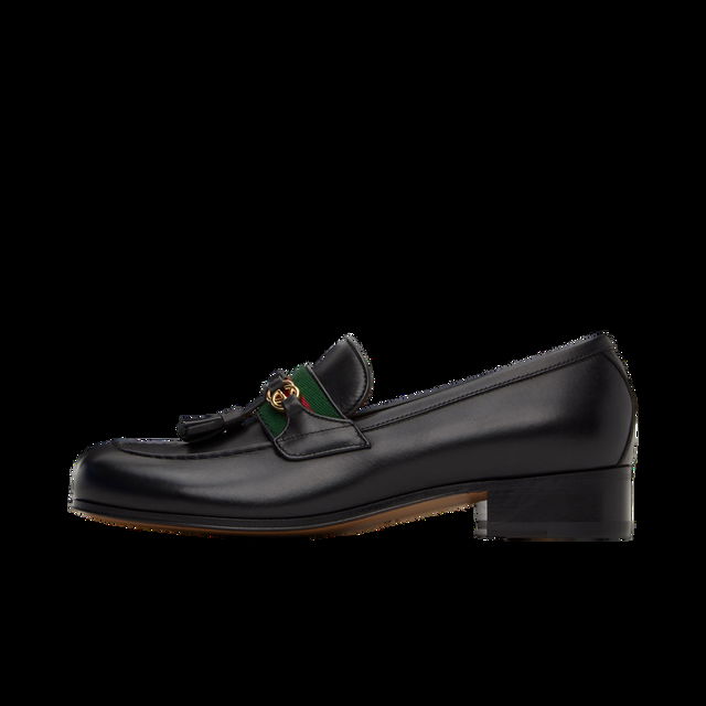 Web Interlocking G Loafers "Black"