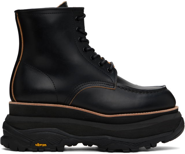 sacai Leather Platform Boots