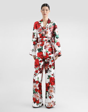 Пижама Dolce & Gabbana Dolce & Gabbana Rose Print Satin Pajama Pants Многоцветен | FTAMPTIS1ZDHA5PD, 1