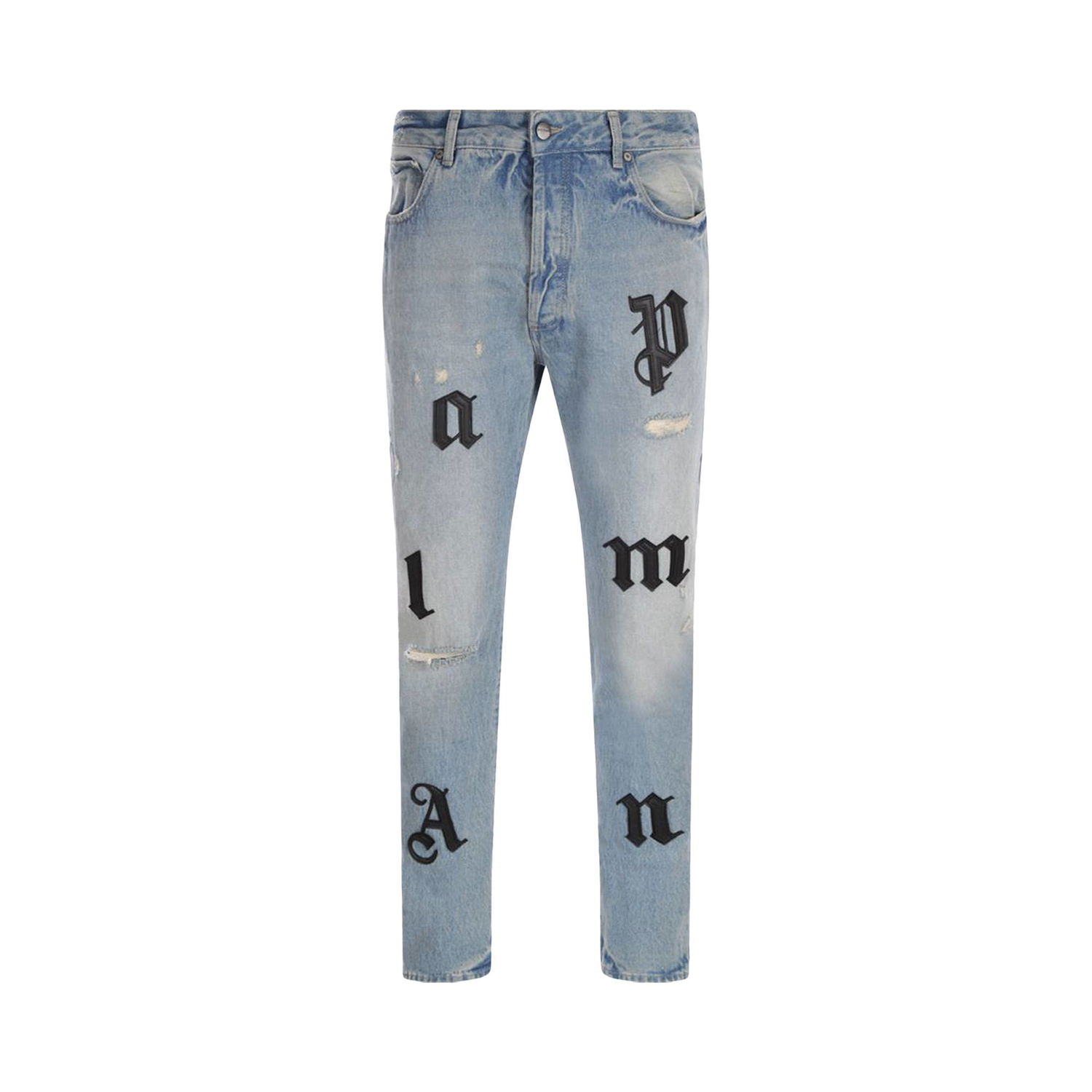 Дънки Palm Angels Logo Patch Classic 5 Pocket Jeans Синьо | PMYA033F22DEN0034510, 1