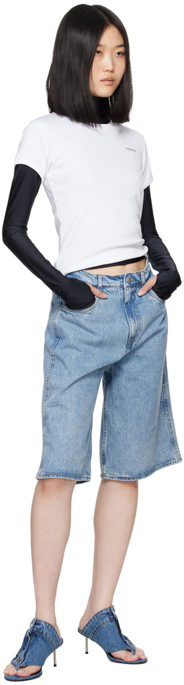 Къси панталони Coperni Coperni Faded Denim Bermuda Shorts Синьо | COPP86F2008, 3