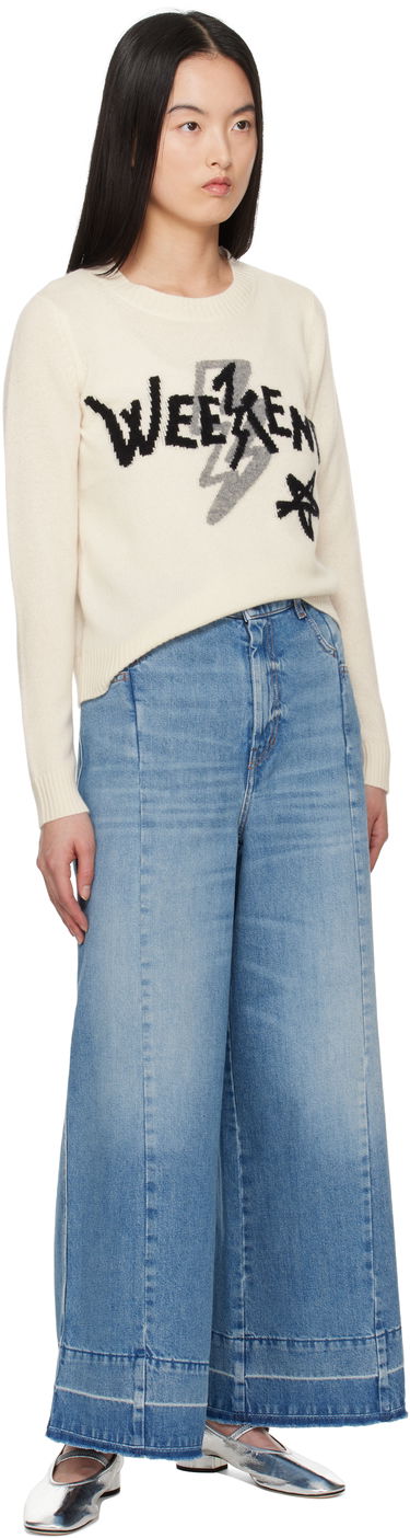 Пуловер Max Mara Weekend Max Mara Kansas Graphic Print Sweater Бяло | 2515361011600, 3