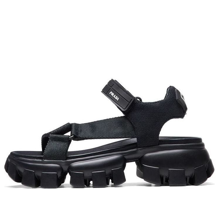 Кецове и обувки Prada Prada Sporty Woven Nylon Tape Sandals Черно | 1X037M_3L74_F0002_F_050