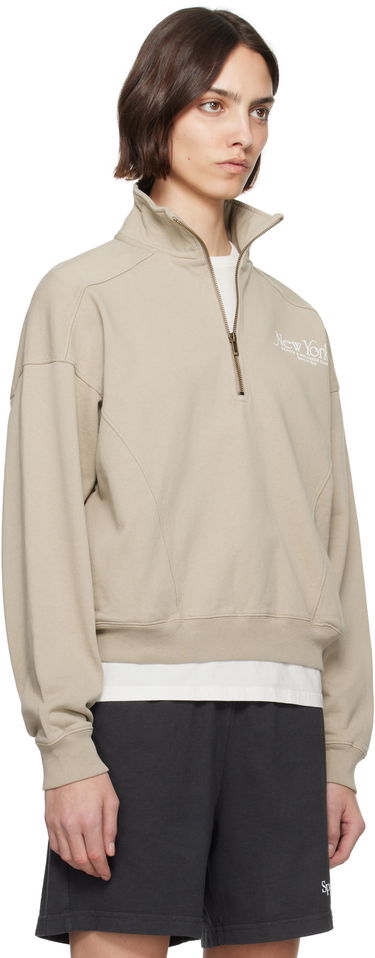 Суитчър Sporty & Rich Sporty & Rich NY 94 Quarter Zip Sweatshirt Бежово | ST073622508GY15, 1