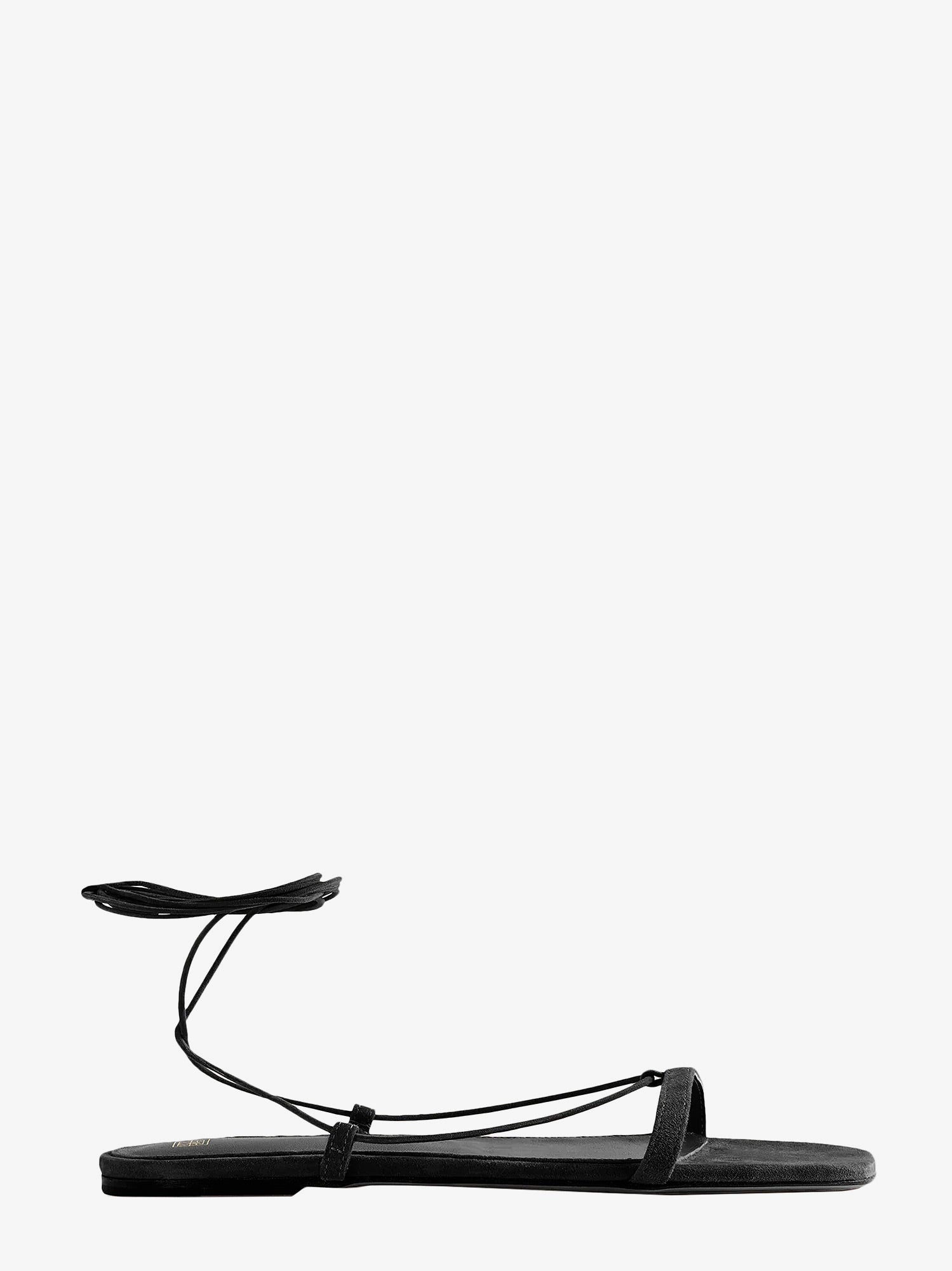 Кецове и обувки TOTEME Tie Up Flat Sandals Черно | 242WAS2053LE0012001, 0