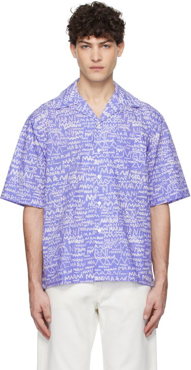 Риза Marni Marni Pencil Logo Short Sleeve Shirt Лилаво | CUMU0213A5 UTC464, 0
