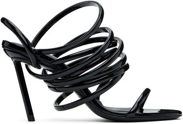 Кецове и обувки Alaïa ALAÏA Glossy Multistrap Stiletto Heel Sandals Черно | AA3S118TK049, 0