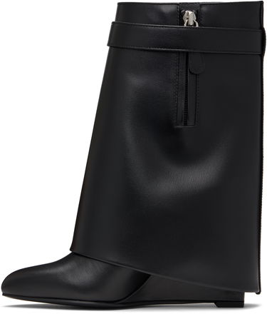 Кецове и обувки Givenchy Givenchy Shark Lock Wedge Ankle Boots Черно | BE602RE147001, 2