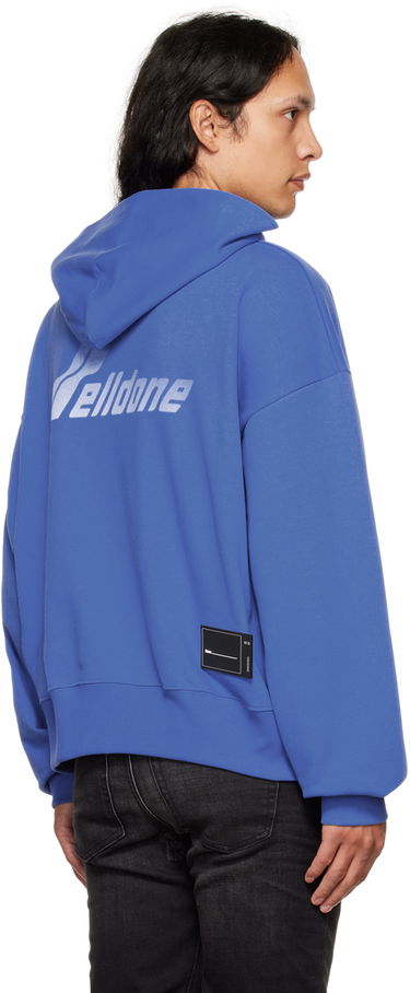 Суитчър We11done We11done Lettering Symbol Hoodie Синьо | WD-TH3-22-840-U-BL, 2