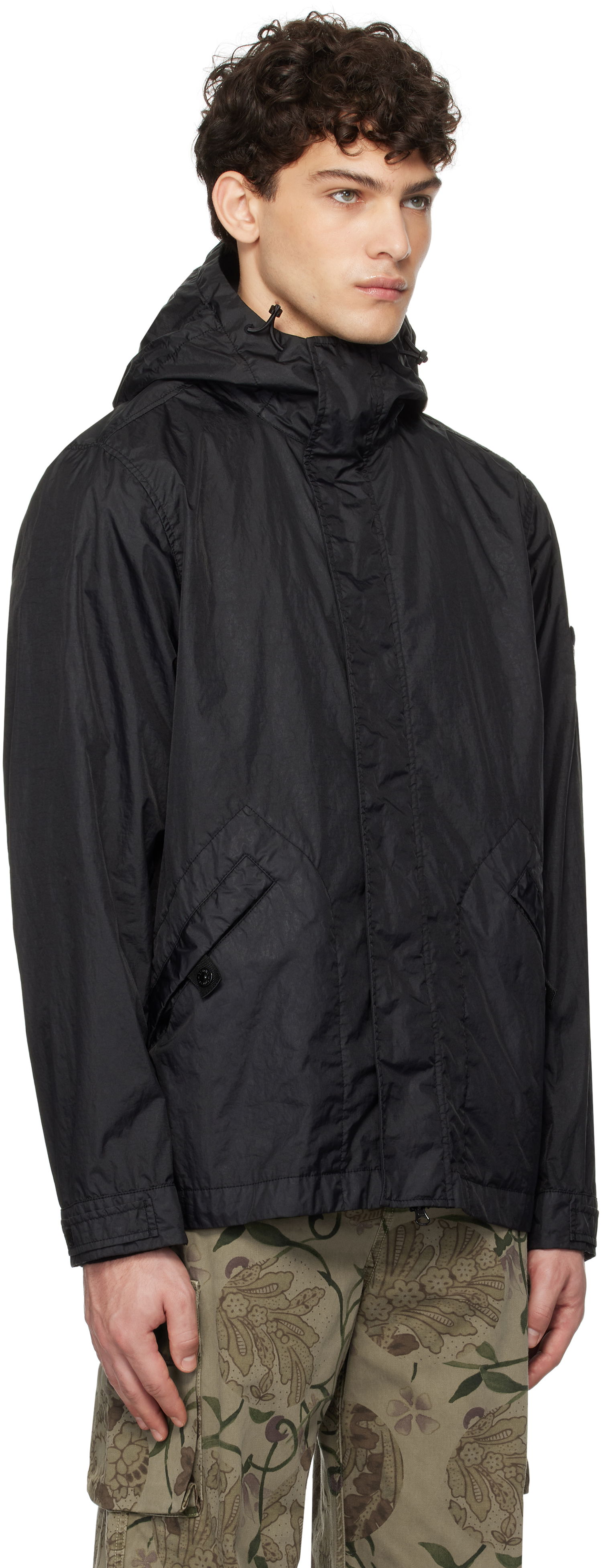 Ветровка Stone Island Short Dyed Hooded Jacket Черно | K1S15 4100093 S0A21, 1