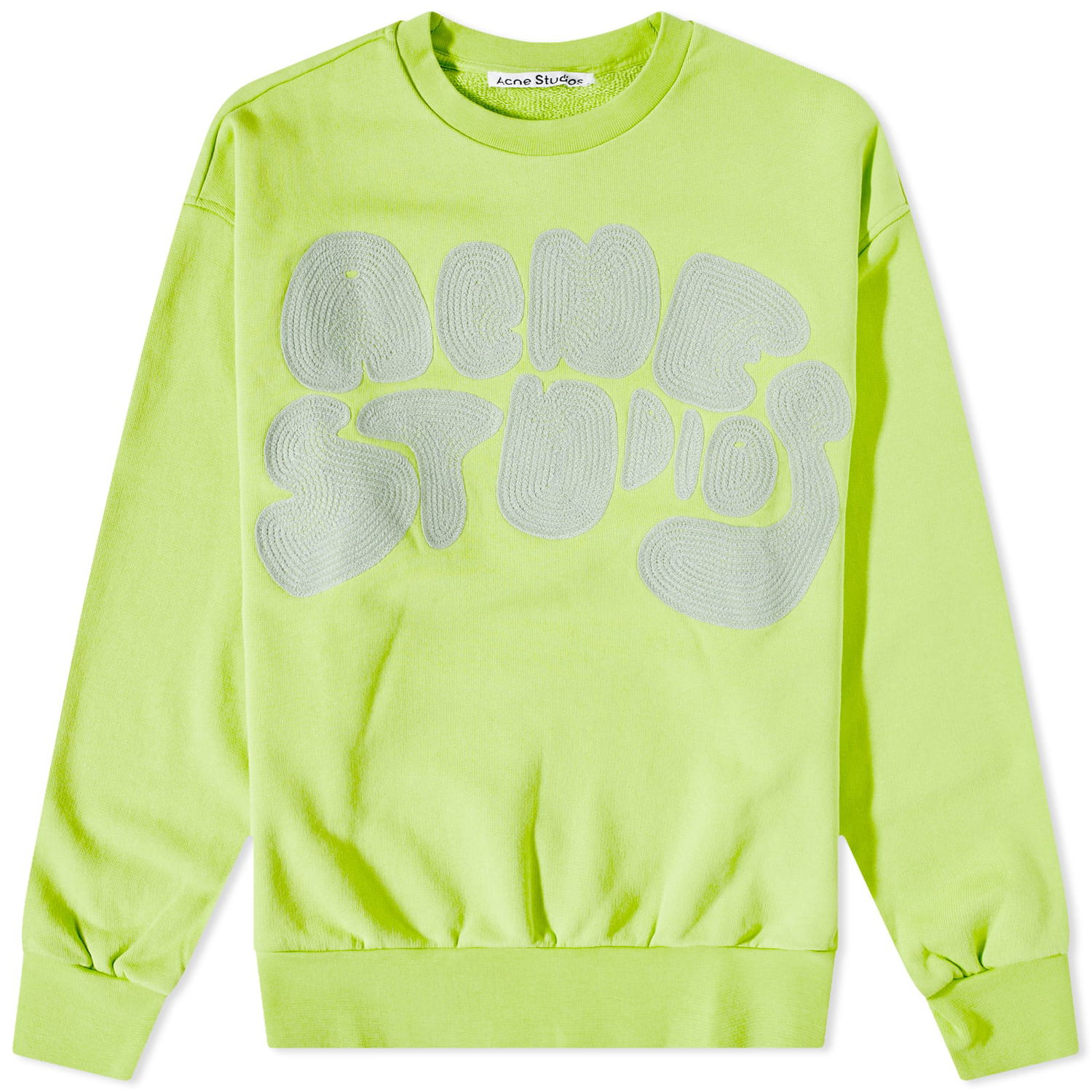 Пуловер Acne Studios Fyre Bubble Logo Crewneck Зелено | BI0172-ABE, 0
