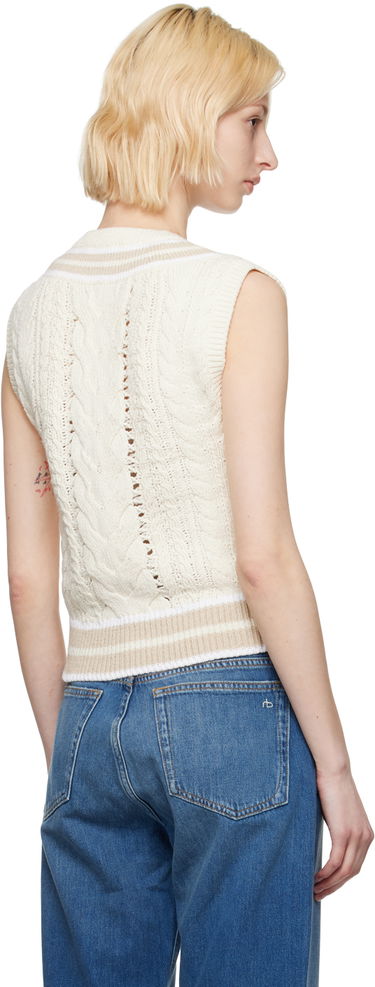 Пуловер rag & bone Rag & Bone Brandi Knit Vest Бяло | WAS23S021SD21, 2