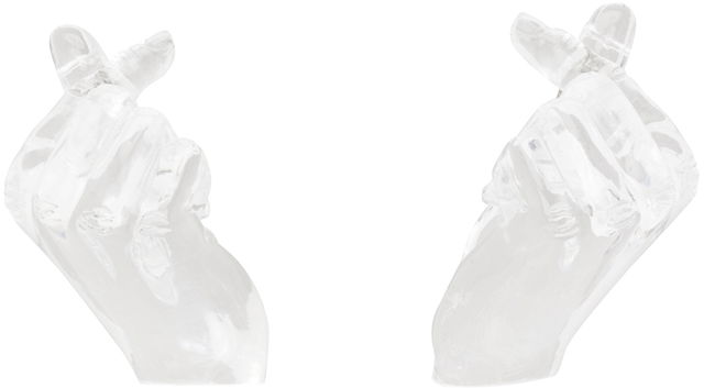 Transparent Midi Finger Heart Earrings