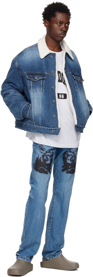 Яке We11done Oversized Faux-Shearling Denim Jacket Синьо | WD-DJ3-22-378-U-BL, 3