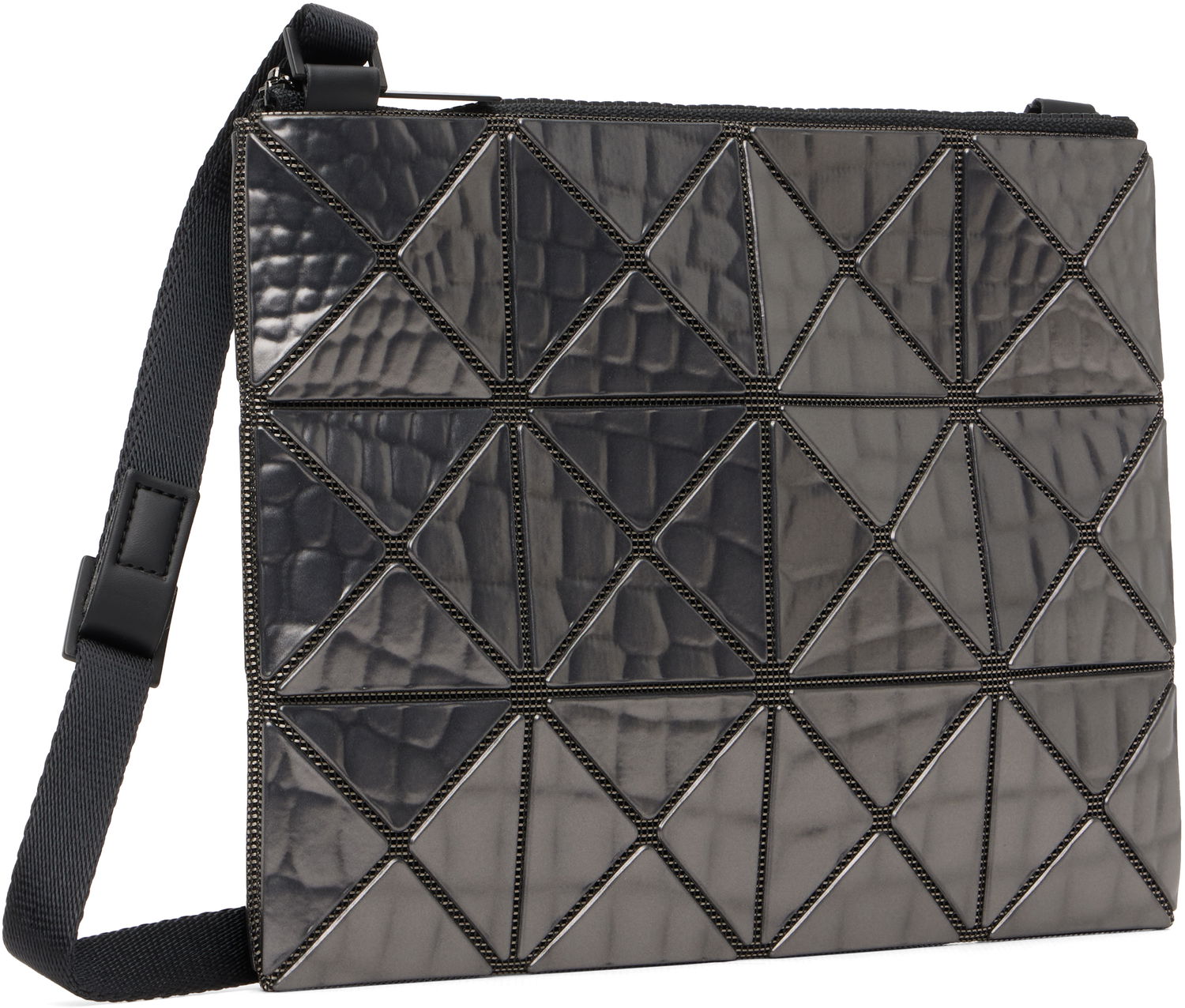 Чанта през рамо BAO BAO ISSEY MIYAKE Issey Miyake Meta Kaiju Geometric Panelled Crossbody Bag Металик | BB58AG831, 1