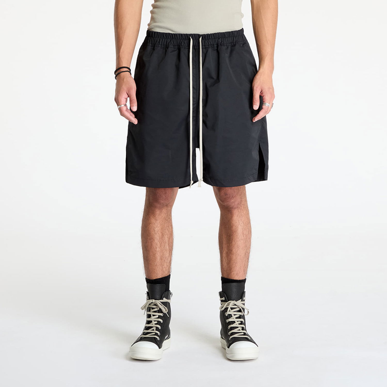 Къси панталони Rick Owens DRKSHDW Woven Long Boxers Shorts Black Черно | DU02D2390 MU 09, 0