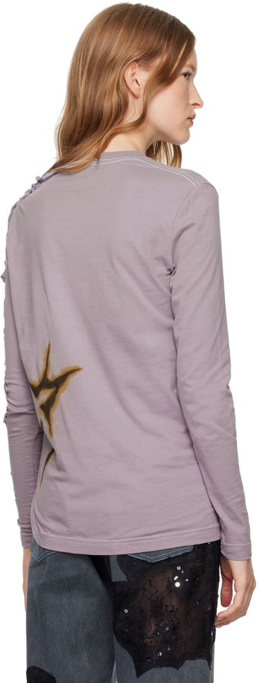 Тениска Collina Strada Collina Strada Tosh Long Sleeve T-Shirt Лилаво | XX3377, 2