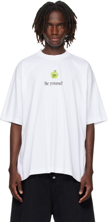 Тениска VETEMENTS Vetements 'Be Yourself' Oversized T-Shirt Бяло | UH76TR350W, 0