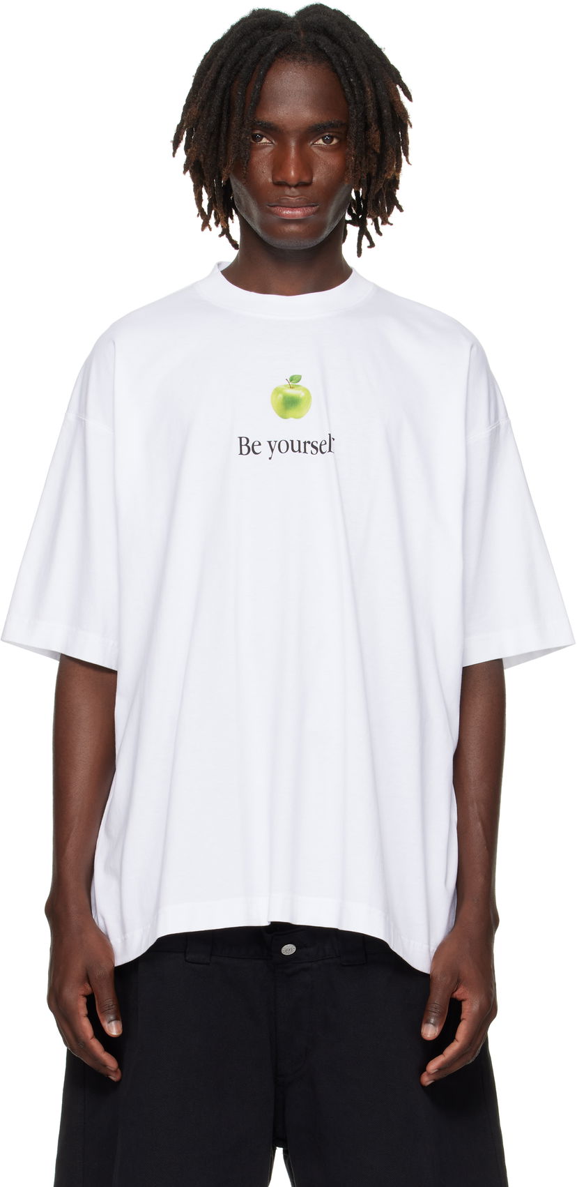 Тениска VETEMENTS Vetements 'Be Yourself' Oversized T-Shirt Бяло | UH76TR350W