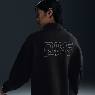 Пуловер Nike Nike Sportswear Fleece Quarter-Zip Top Черно | HV6071-010, 3