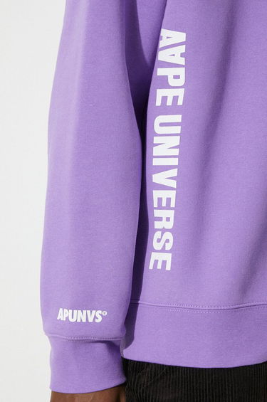 Суитчър AAPE by A Bathing Ape AAPE Loose Fit Crewneck Back X-Bone Sweatshirt Лилаво | ASWA324, 6