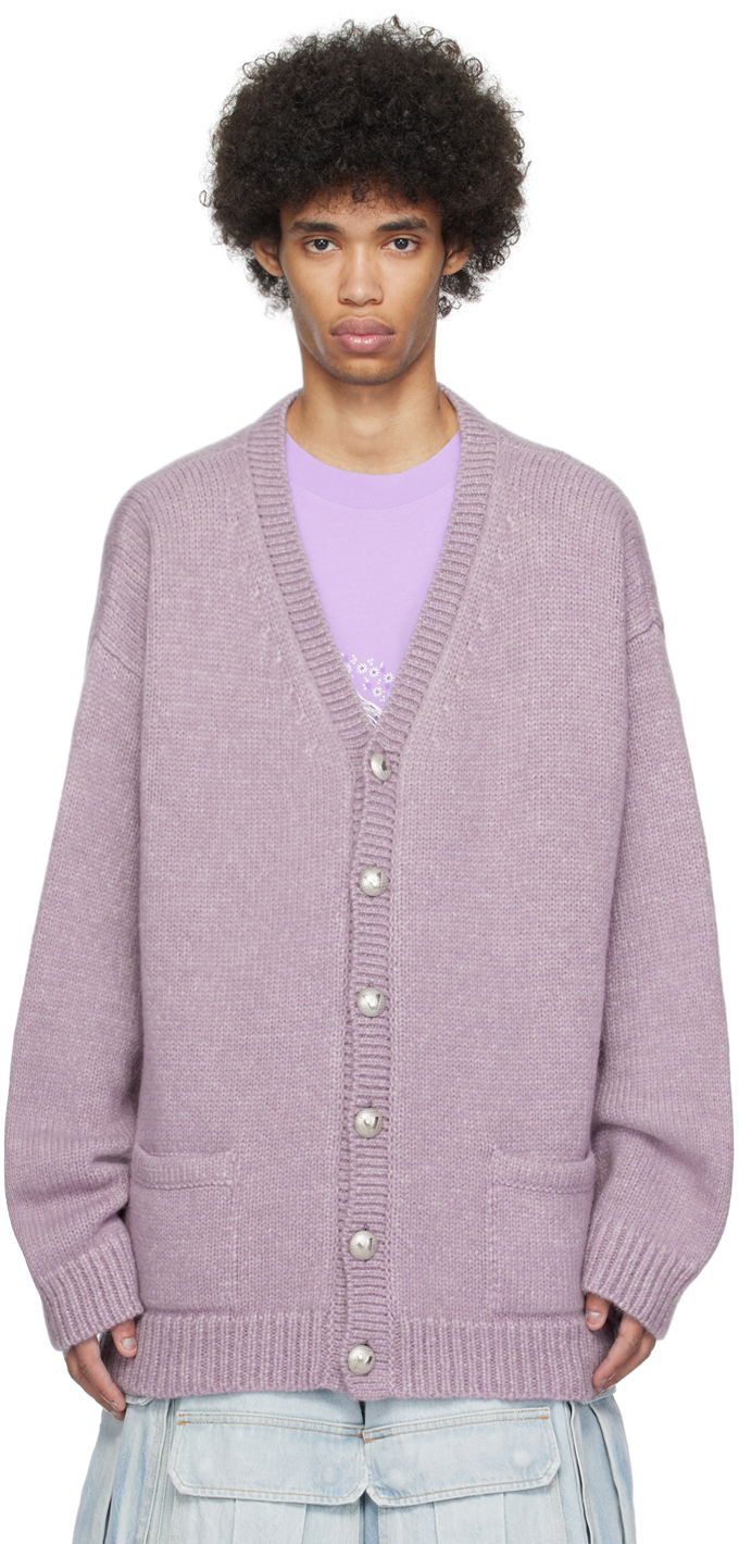 Пуловер VETEMENTS Fancy Button Cardigan Лилаво | UE64KN210L, 0