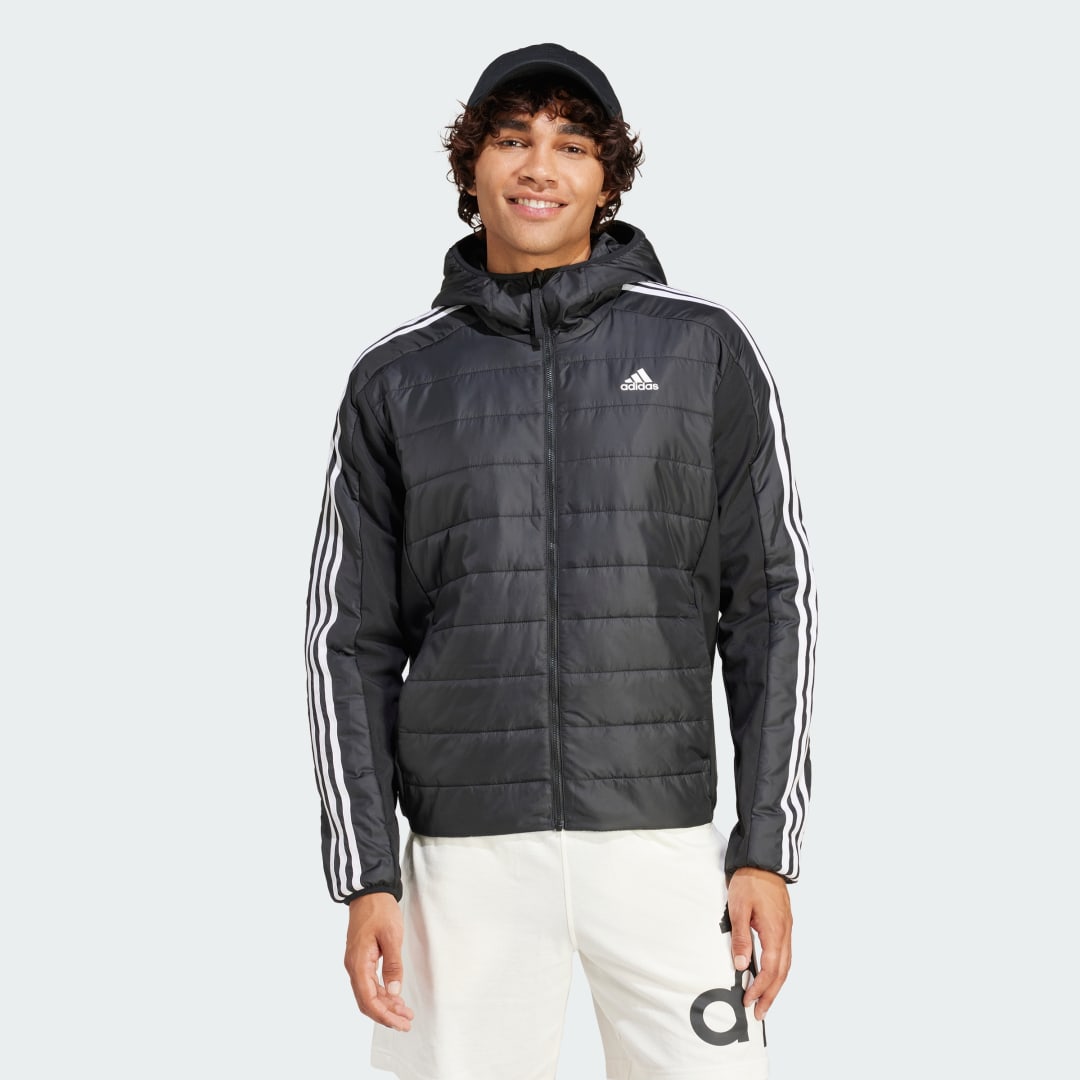Яке adidas Performance Sportswear Bunda Essentials 3-Stripes Insulated Hooded Hybrid Черно | IN7195, 0